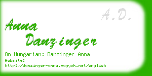anna danzinger business card